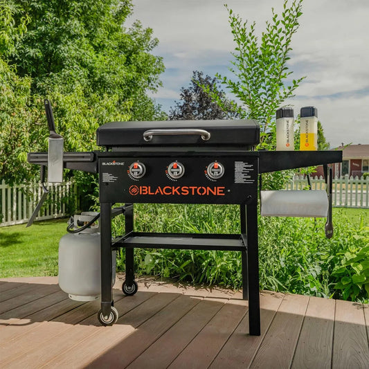 28 Inch Blackstone 2080 XL Griddle, 3-Burner Outdoor Flat Top Grill with Hood & Accessories Kit