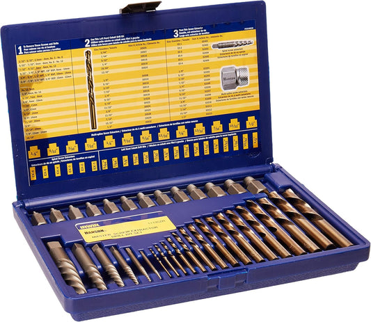 Screw extractor and drill bit set, 35 pieces per pack