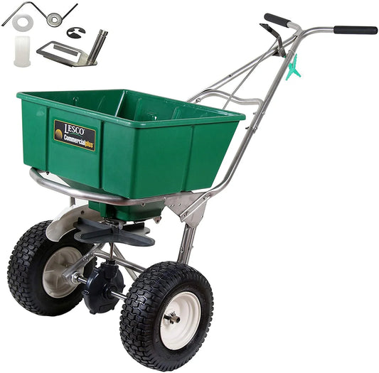 101186 High Wheel Walk-Behind Fertilizer Spreader with 092463 Agitator Repair Kit, 2-Piece Bundle