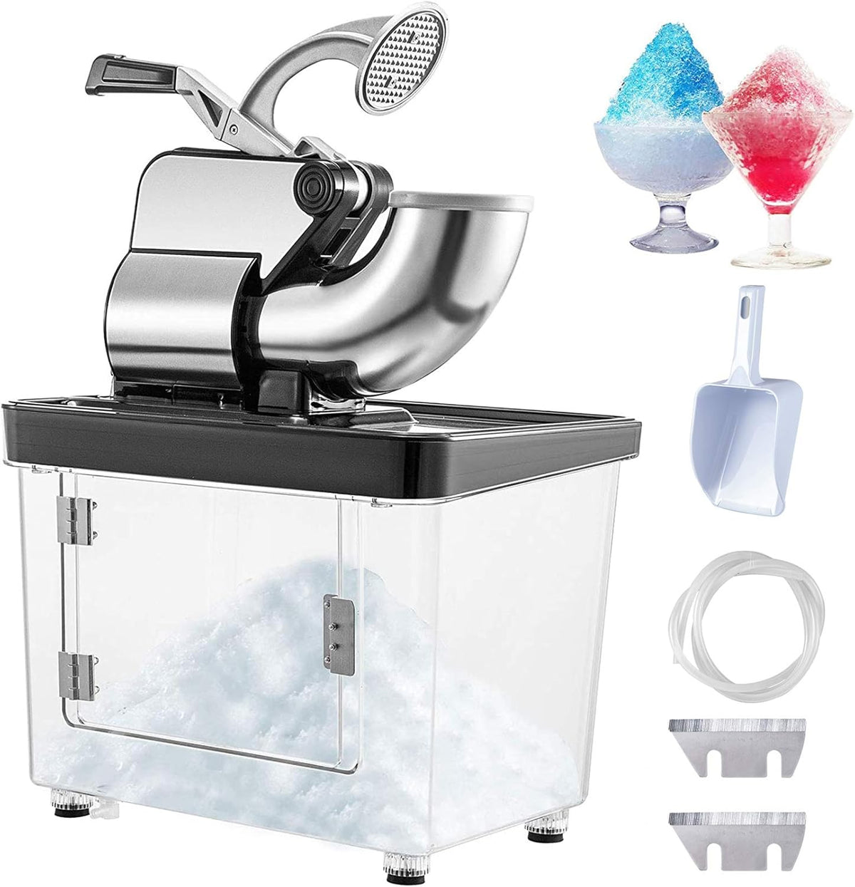 440LBS/H Commercial Ice Crusher 300W ETL Double Blades 120V