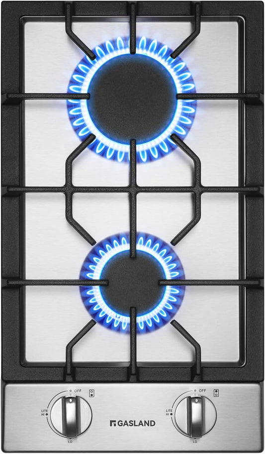 30" Professional 5-Burner Gas Range, Cast Iron Griddle/Grill, NG/LPG Convertible 120V (Black, CSA Certified)