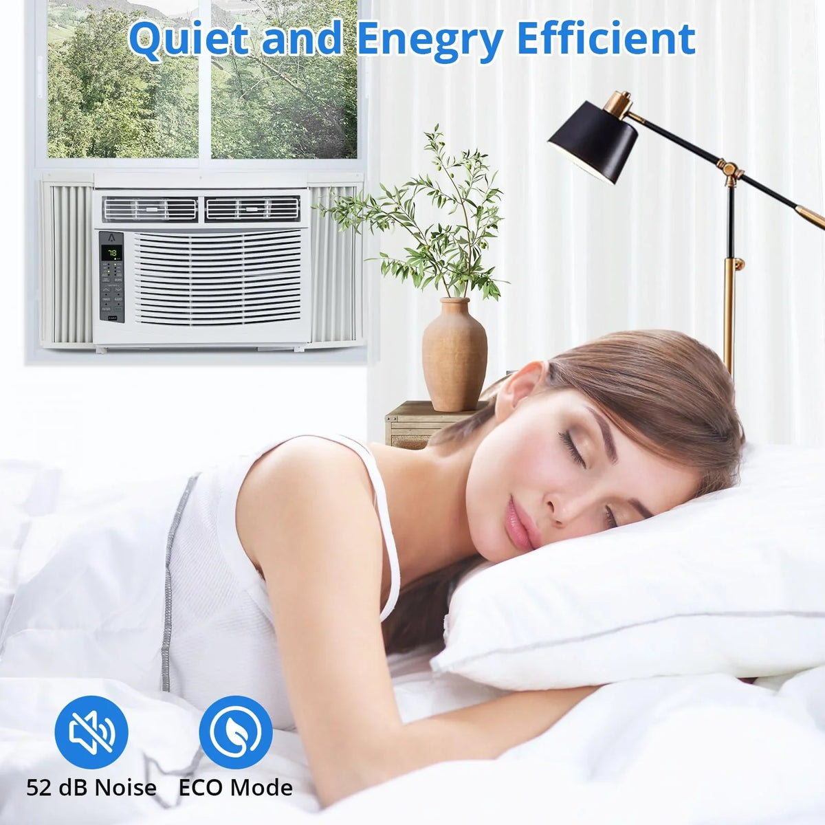6000 BTU 115V Window Air Conditioner, Reusable Filter Controls, 250 Sq.Ft Coverage
