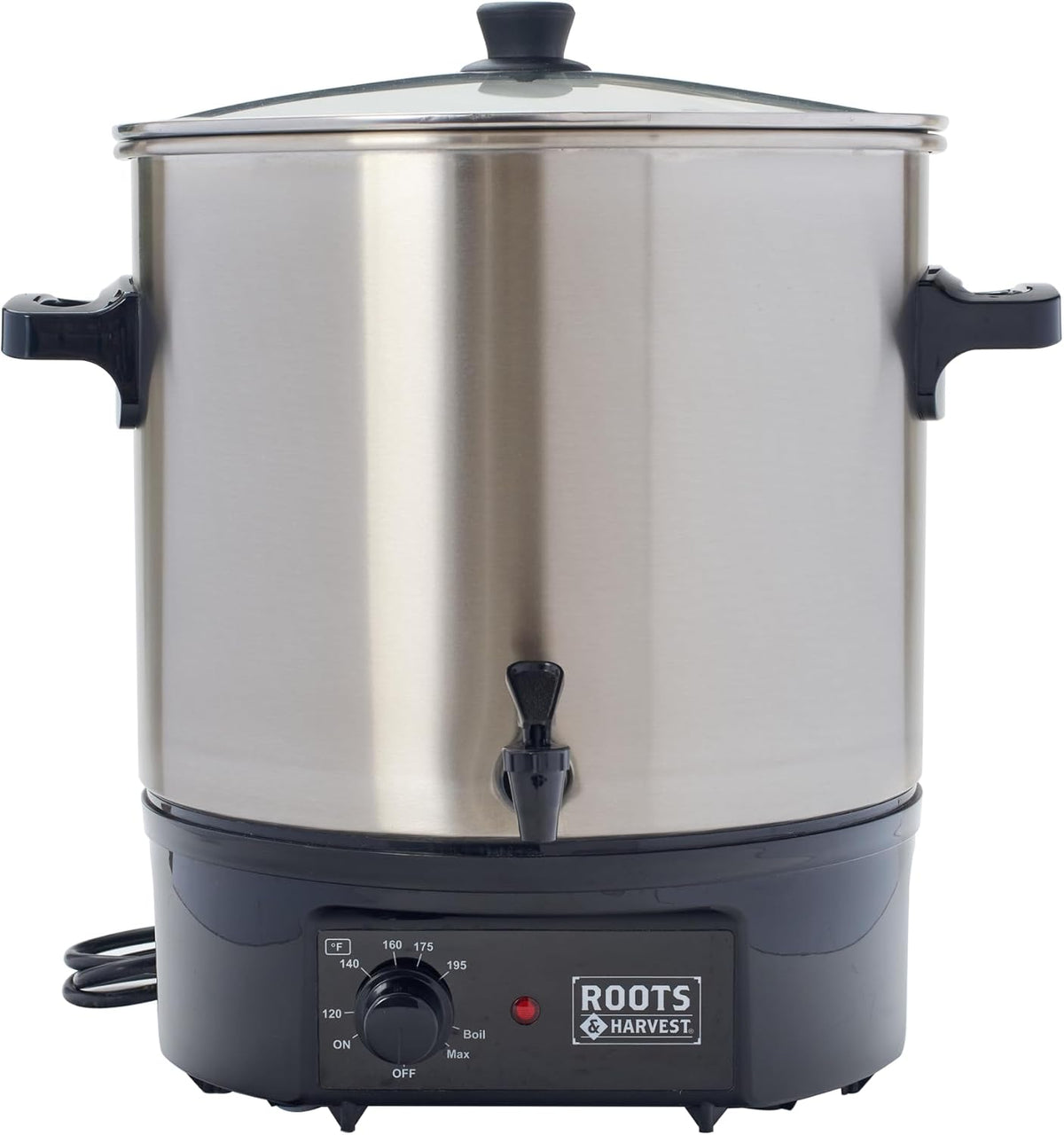 Electric bath canning pot - Stainless steel body with glass lid | Capacity 27 liters, suitable for home canning.