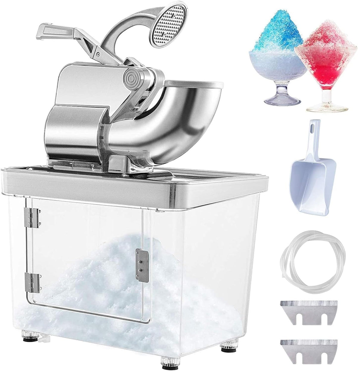 440LBS/H Commercial Ice Crusher 300W ETL Double Blades 120V
