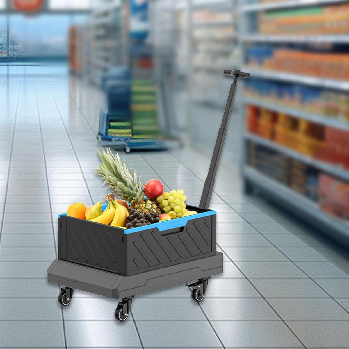 Foldable Camping Trolley Wheeled Cart Portable for Outdoor Activities