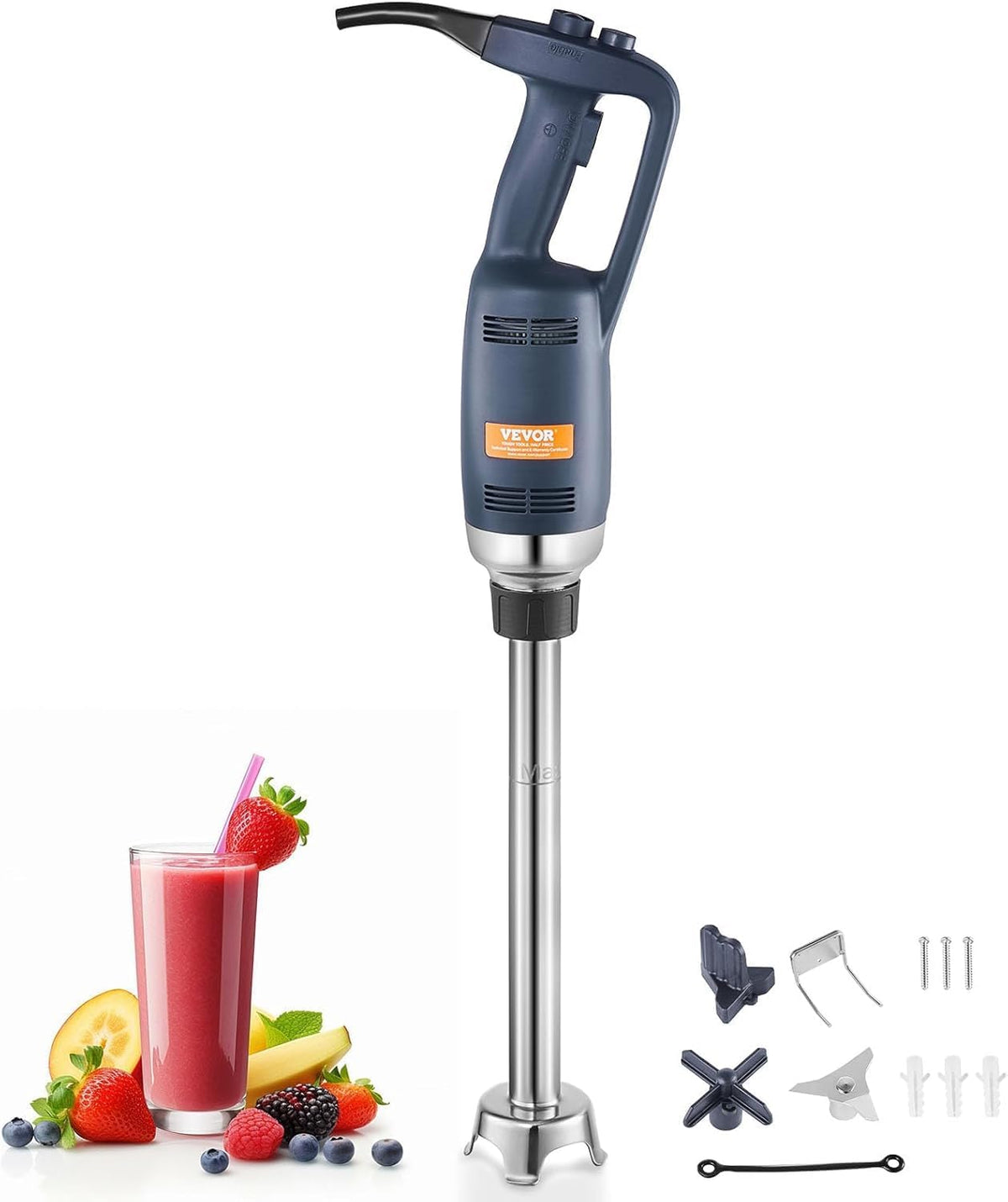 Commercial 500W Immersion Blender �� 16" Variable Speed, Stainless Steel Blades2.9绉�蹇���妯″�
