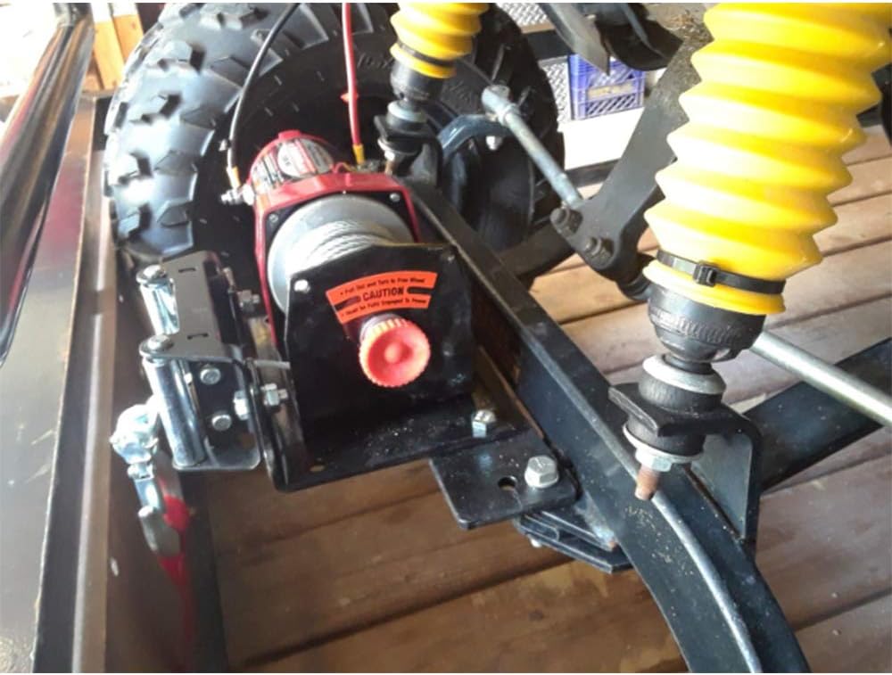 RUGCEL 12000lb 12V Waterproof Electric Winch Steel Rope with Roller Fairlead & Remote