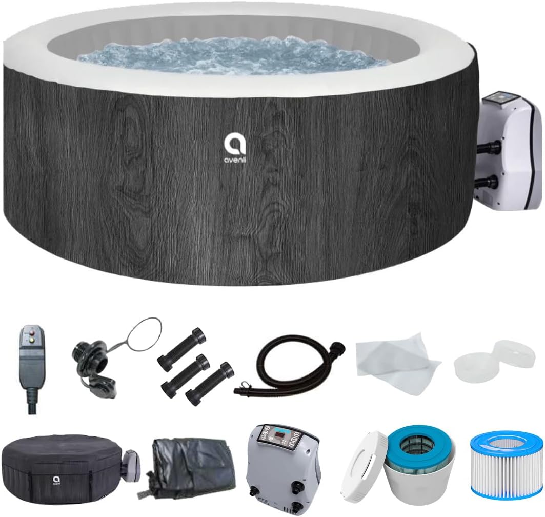 2-3 Person Inflatable Hot Tub �� 105 Jets, 686L, Dual Heating & Cover