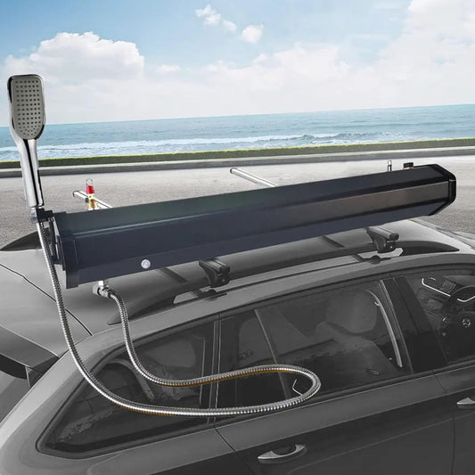 Portable Water Tank for Camping, 18L Pressurized Roof Rack Water Tank with Handheld Shower Head for Outdoor Activities and Water Storage
