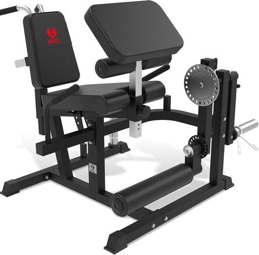 Leg Extension and Curl Machine - Home Gym Leg Extension Equipment - Leg Hamstring Exercise - Supine Sitting Position - Adjustable Size