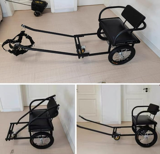 Foldable Pet Stroller Tricycle for Large & Small Dogs, 88��110 lbs Capacity