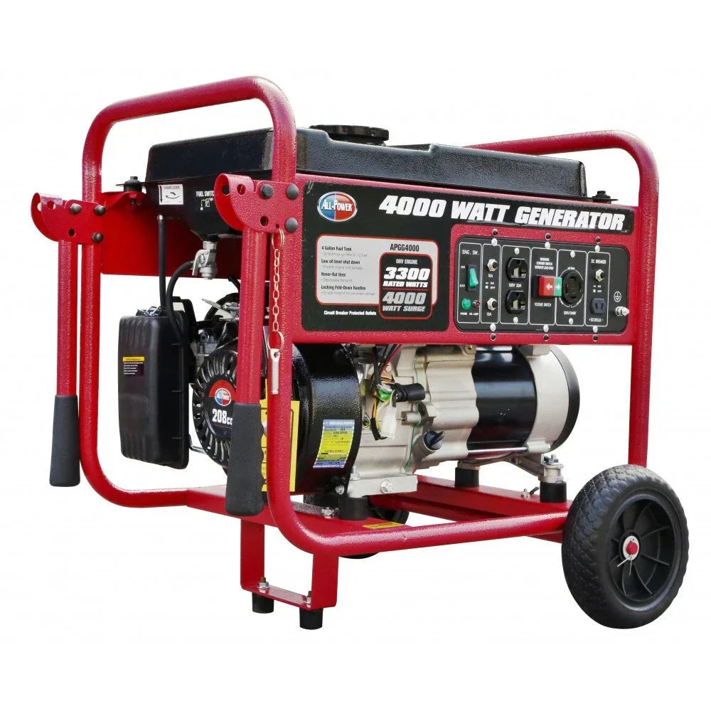 APGG4000 4000W Portable Generator, Home Power Backup, RV & Hurricane Restoration Use
