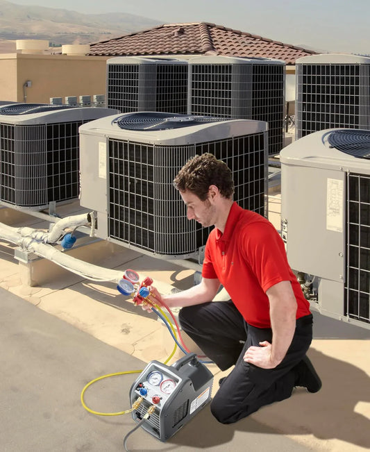 Portable 115V 60Hz Refrigerant Recovery Machine, Liquid & Vapor Compatible
