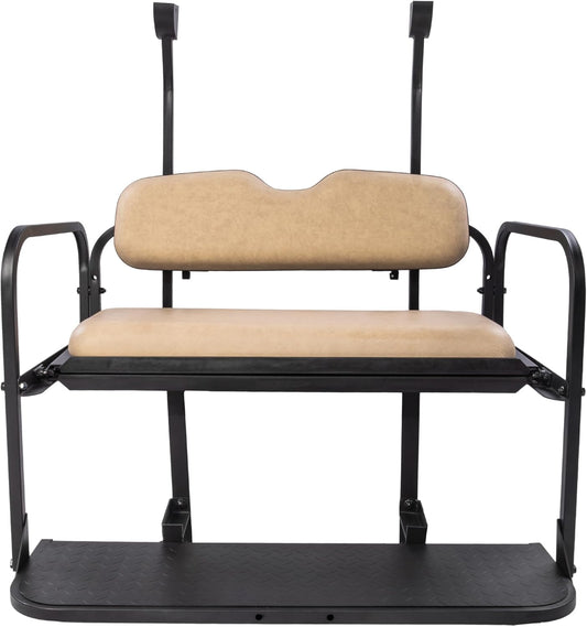 Club Car Upholstery Kit (2004+) Beige Seat Covers & Metal Foot Pedals