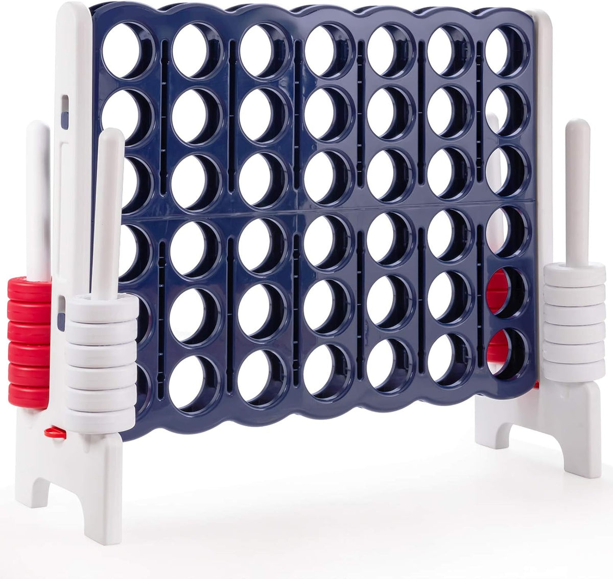 Giant 4-Player Competitive Game Set for Kids & Adults, 3.5ft Tall, Indoor/Outdoor, Includes 42 Large Rings & Quick-Release Sliders, Ideal for Holiday Gatherings