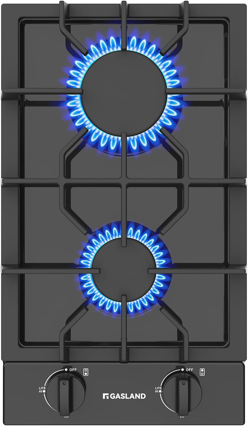 30" Professional 5-Burner Gas Range, Cast Iron Griddle/Grill, NG/LPG Convertible 120V (Black, CSA Certified)