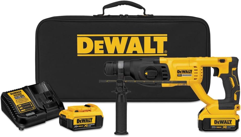 Rotating hammer drill kit, D-shaped handle, 1 inch