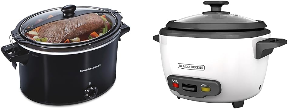 Extra-large capacity "fixed or slow-cooking" electric pressure cooker, capacity 10 liters, black