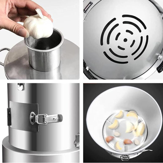 Commercial Electric Garlic Peeler Machine 200W 110V/220V 30kg/H Stainless Steel Garlic Peeling & Separating Machine for Home Restaurant