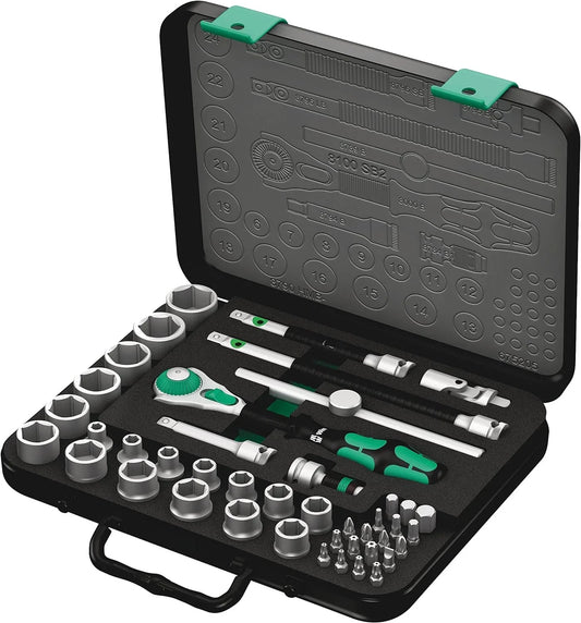 5003594001 8100 SB 2 Zyklop 3/8" Metric Ratchet Set ( Piece of 43)