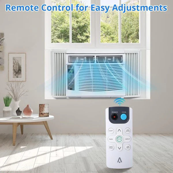 6000 BTU 115V Window Air Conditioner, Reusable Filter Controls, 250 Sq.Ft Coverage