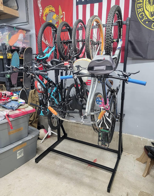 Independent 5 bicycle storage racks, original G-type bicycle frame, indoor garage floor support, bicycle storage box