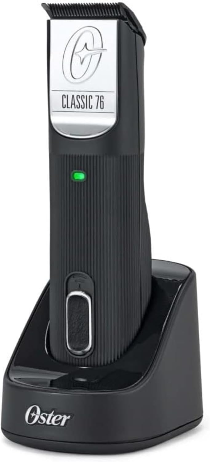 Professional Classic 76 Wireless Hair Clippers, Adjustable Speed, Black