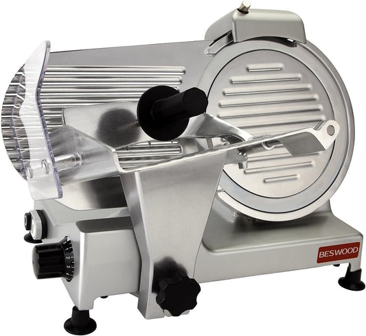 240W Electric Deli Meat & Cheese Slicer, 10" Chrome Carbon Steel Blade