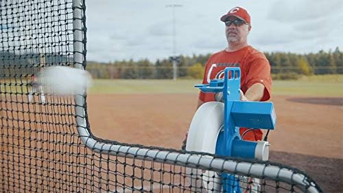 Combo Pitching Machine, Adjustable Up to 60 MPH, For Baseball & Softball, Pitching-Machine League Ideal