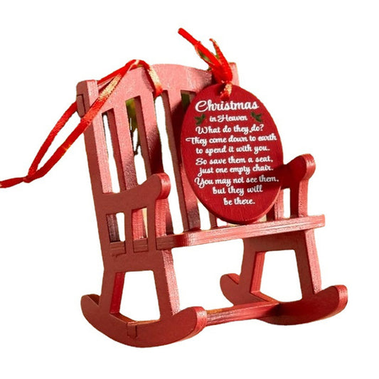 Mini wooden rocking chair decorative ornament