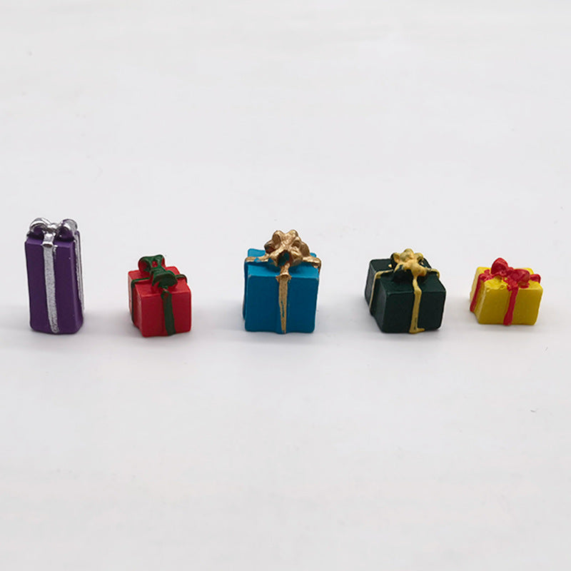 Mini resin Christmas gift bag ornament