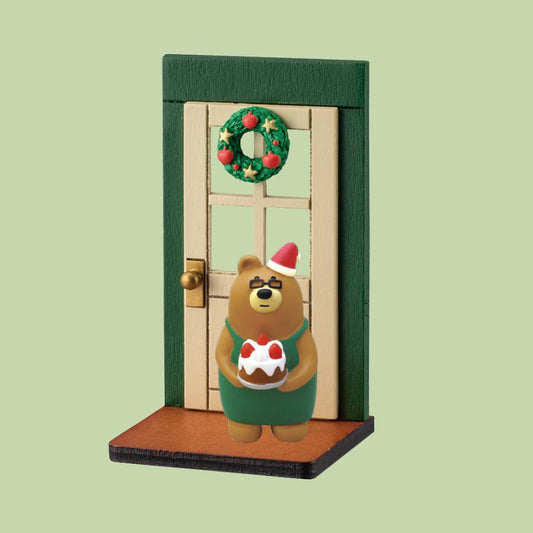 Wooden Christmas Door Ornament with Magnetic Attachment