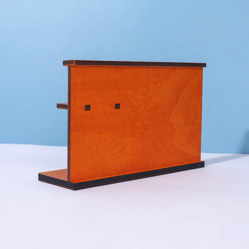 Mini wooden apple display stand and backdrop