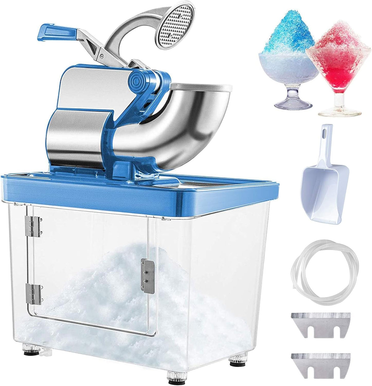 440LBS/H Commercial Ice Crusher 300W ETL Double Blades 120V