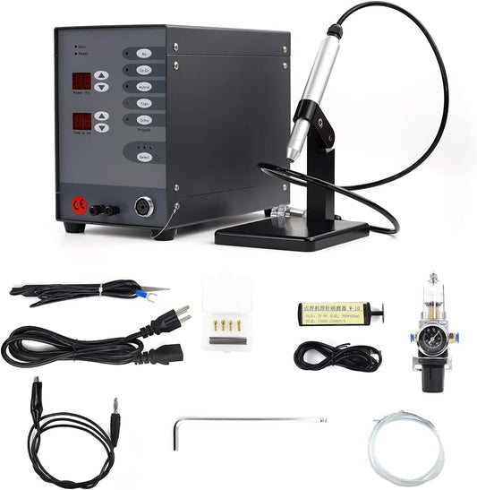 110V 60Hz Pulse Argon Arc Welder, Jewelry Welding Machine for DIY Jewelry Repair, Gold & Metal Soldering Tool