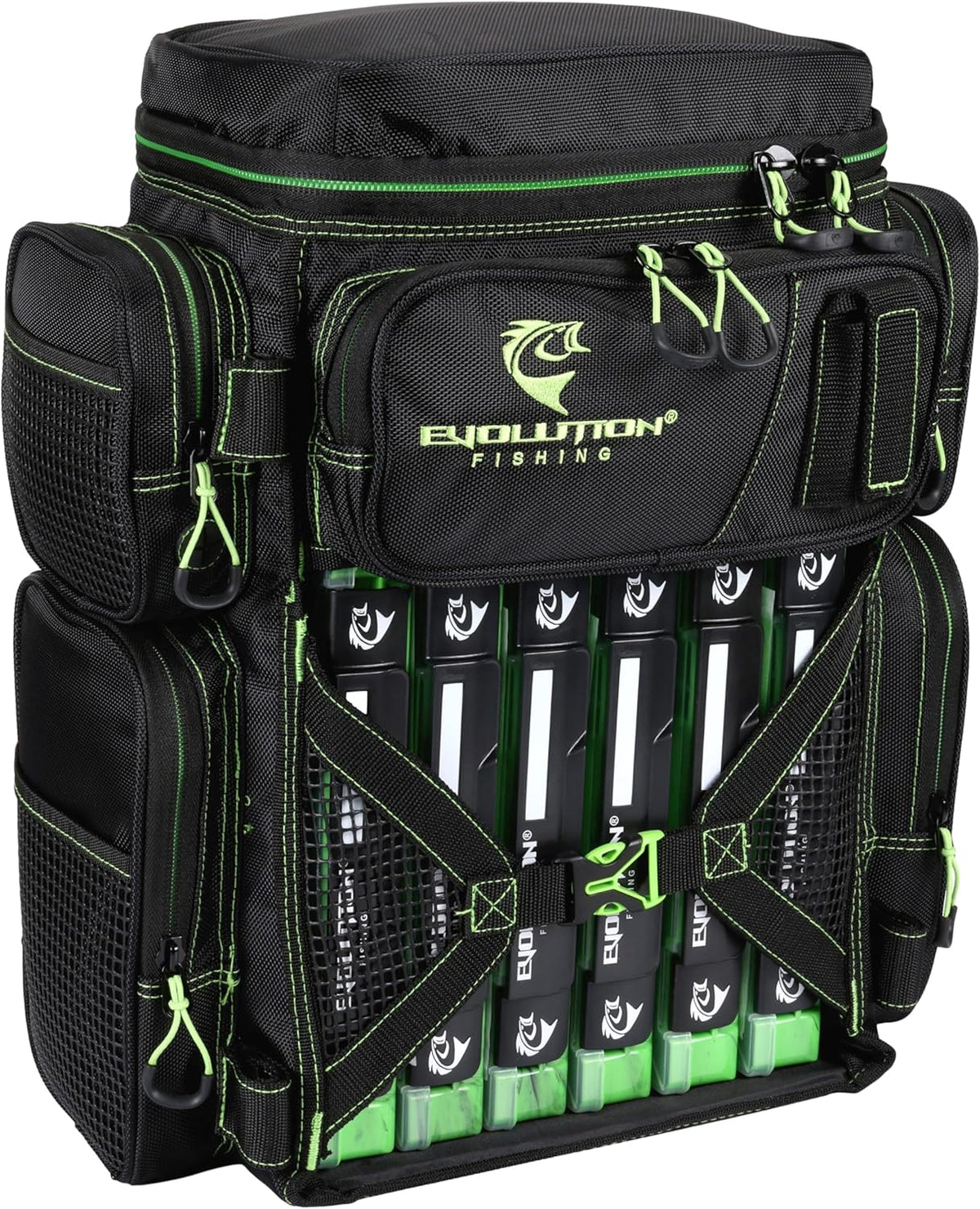 Outdoor men's and women's universal adjustable, high-strength version raft fishing tackle backpack - Green