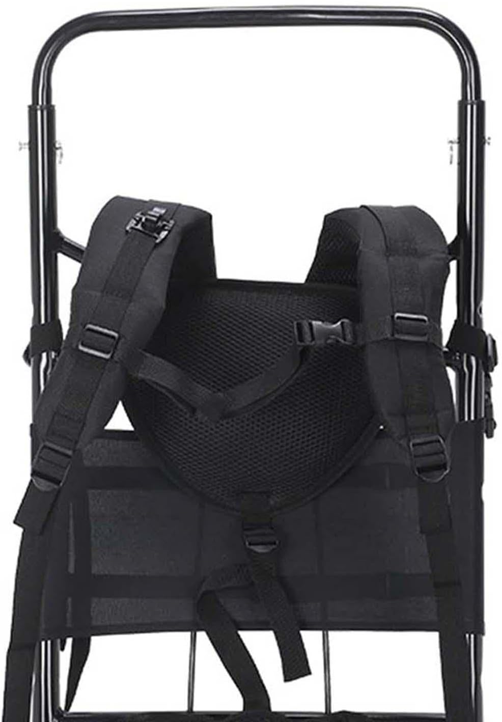 Heavy-Duty Foldable Backpack Frame, Multi-Functional Adjustable Shoulder Straps for Outdoor & Rock Climbing