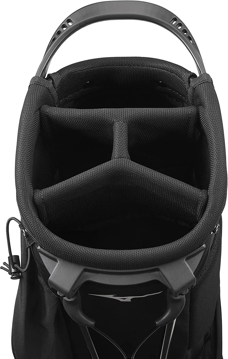 Mizuno BR-D3 Golf Stand Bag, 4-Way Top Cuff, 2 Full-Length Dividers, Dual Shoulder Straps, Full-Length Stand Legs, Insulated Drink Pouch