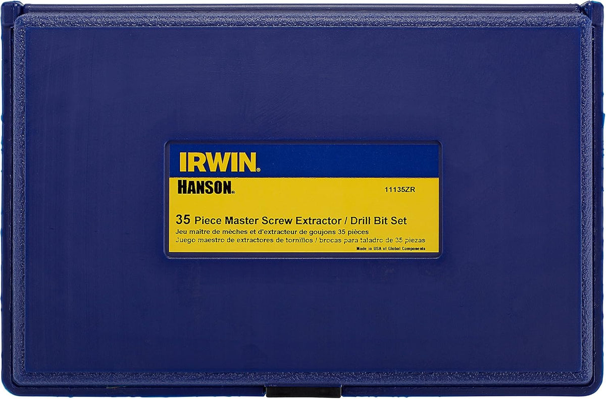 Screw extractor and drill bit set, 35 pieces per pack