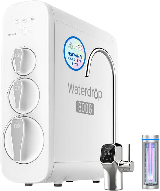 4-Stage Countertop RO Water Filter System, 3:1 Pure to Drain, BPA-Free, No Installation Needed