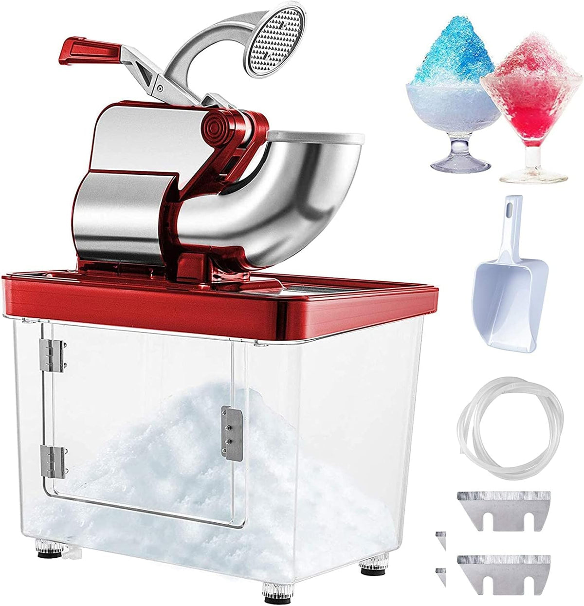 440LBS/H Commercial Ice Crusher 300W ETL Double Blades 120V