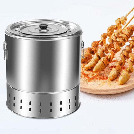 Large Hanging Charcoal BBQ Bucket, Outdoor Barbecue Grill & Cooking Tool for Outdoor Grilling