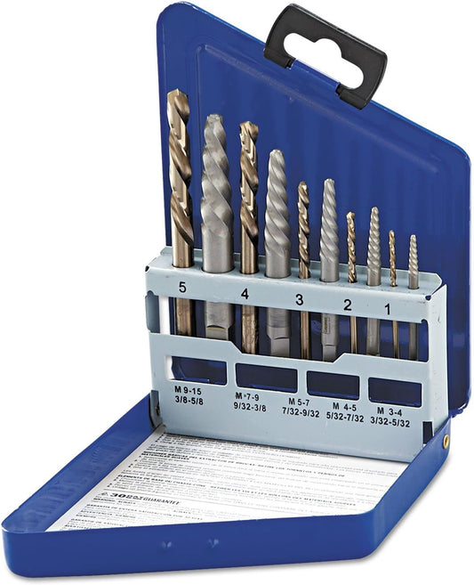Screw extractor and drill bit set, 35 pieces per pack