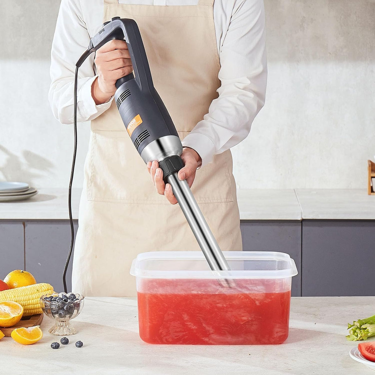 Commercial 500W Immersion Blender �� 16" Variable Speed, Stainless Steel Blades2.9绉�蹇���妯″�